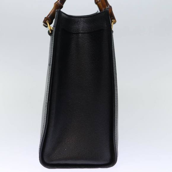 GUCCI Bamboo Hand Bag Leather Black 002 1186 0260 Auth 72838 - Picture 5 of 16
